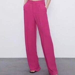Zara - fuschia straight leg trouser